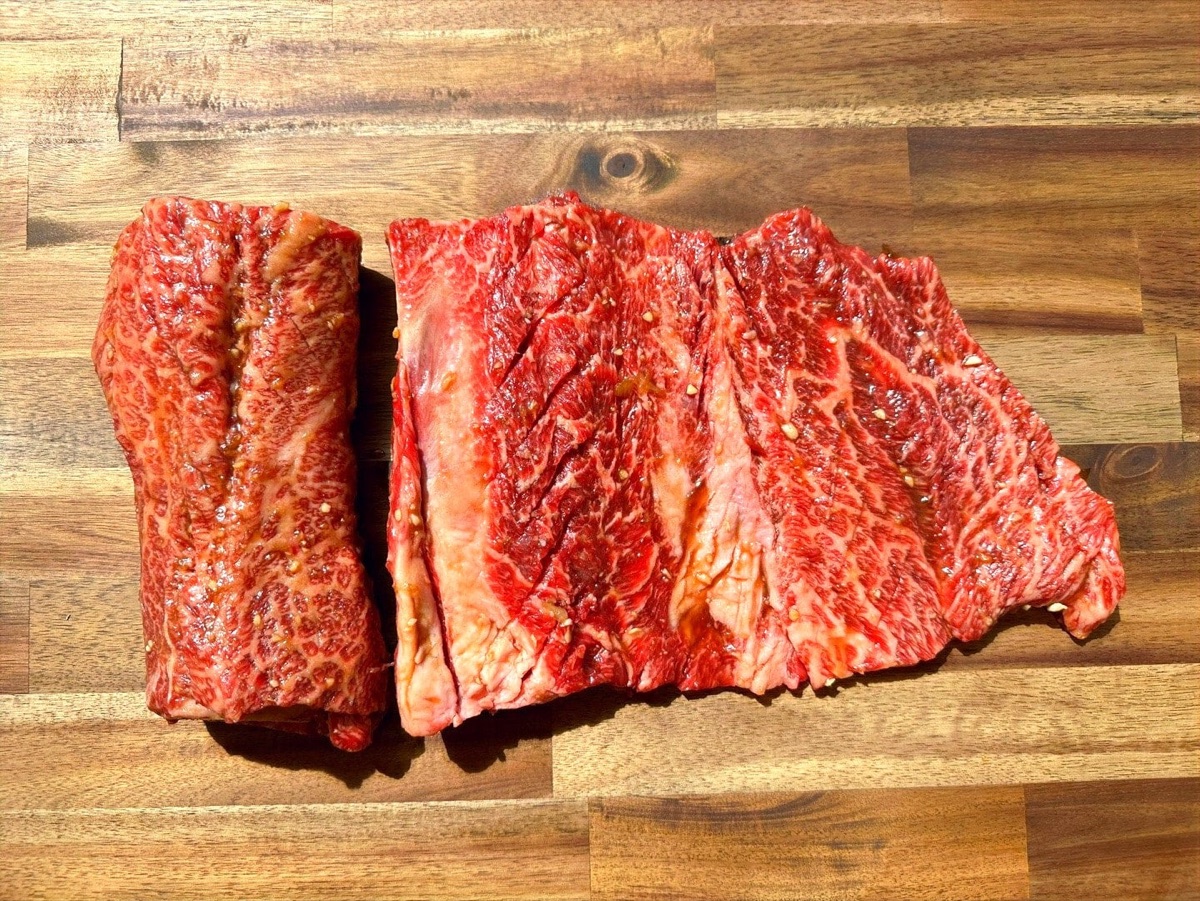 Marinated Korean BBQ galbi ready for home cooking