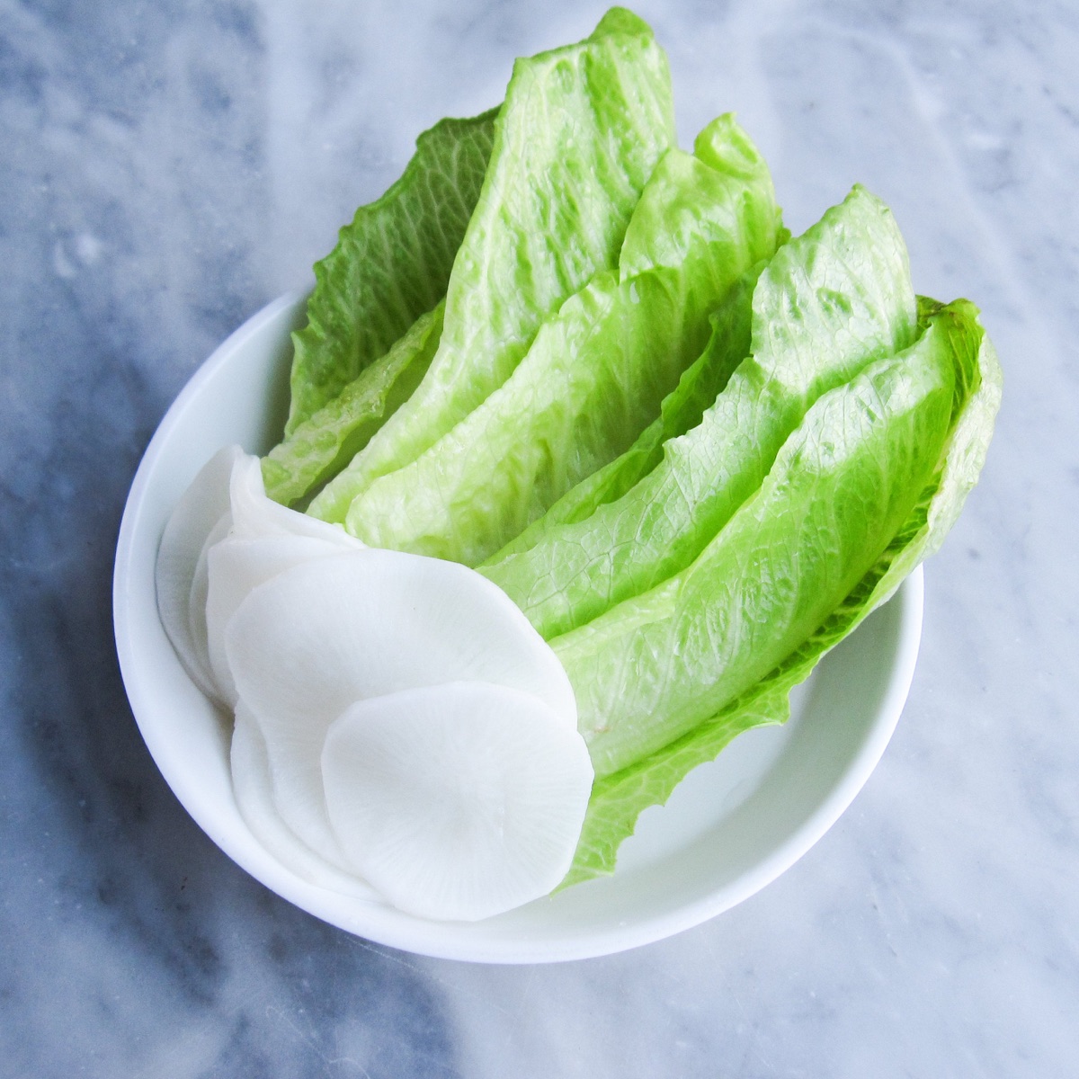 Ssam lettuce and pickles for Korean BBQ