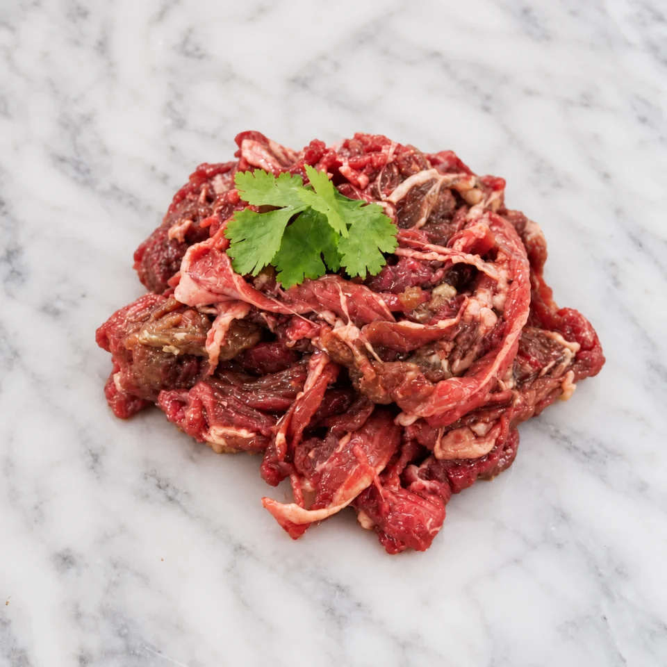 Mrs Kim's marinated beef bulgogi ready to cook