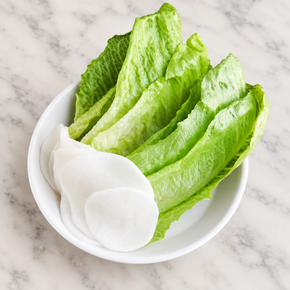 Ssam lettuce and pickles for Korean BBQ